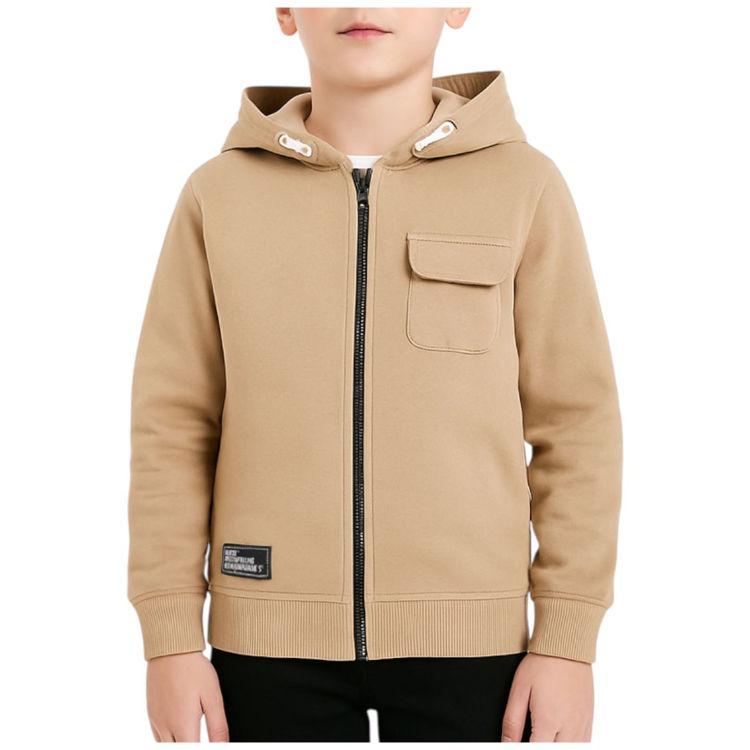 Picture of LLC1260 LEE COOPER KIDS THERMAL ZIP UP JACKET WITH HOODY